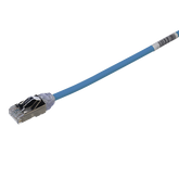 Patch Cord Cat6A, Diametro Reducido 28 AWG, Blindado S/FTP, CM/LS0H, 0.20 m, Color Azul